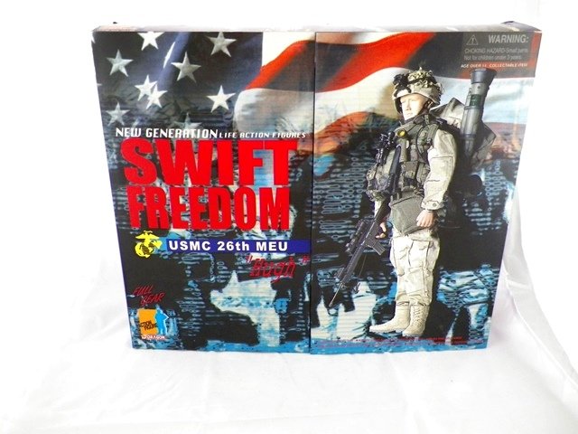 Dragon SWIFT FREEDOM USMC 26th MEU "HUGH" MIB: 11" Tall Action Figure. Deluxe Set with Accessories. MIB