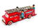 RED CHINA Tin Friction FIRE TRUCK w/ BOX - 2