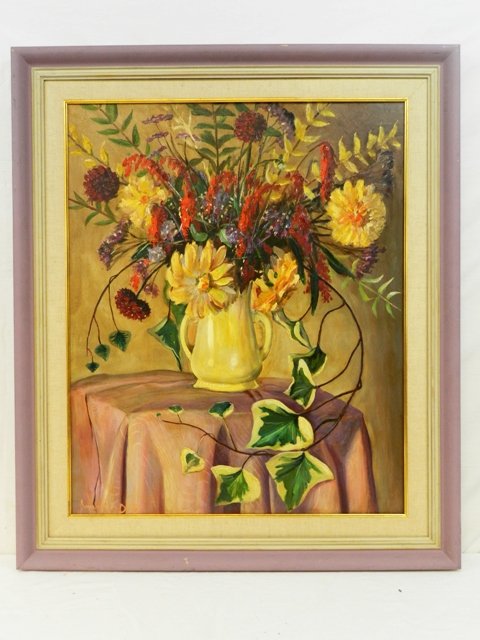 Walter Bailey, Bouquet with Lilly, Oil on Canvas (1 of 7)