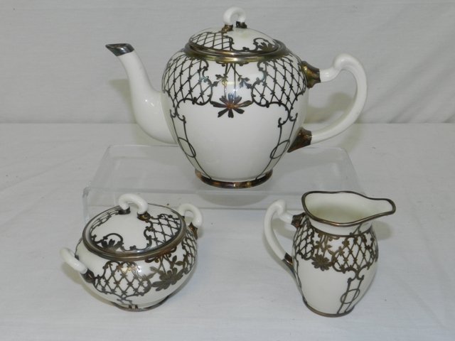 Lenox Silver Overlay Tea Set (1 of 3)