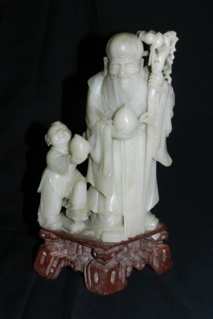 Ca. 1900 Chinese Soapstone Figural (1 of 7)