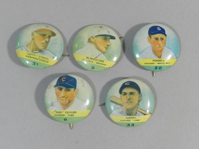 1932 Orbit Gum PR2 Baseball Pins (1 of 5)