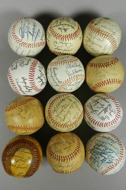 Twelve Facsimile Team & ATG Baseballs (1 of 5)