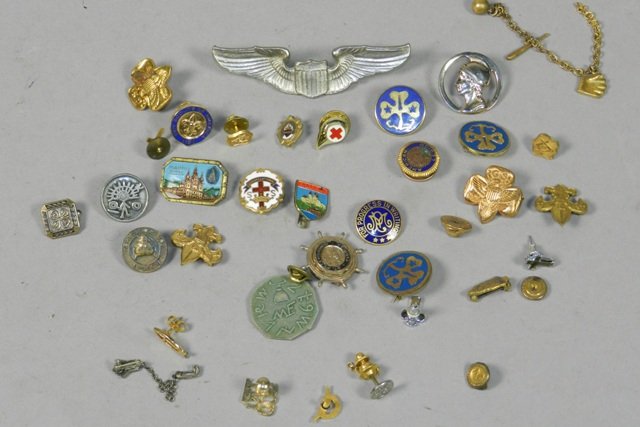 Vintage Pins Boy scout School Service Branches: Vintage Pins Boy scout School Service Branches Mason Pins Four H Club