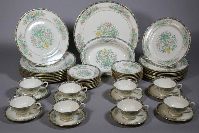 Lenox Mystic Dinnerware Set Service for 8: Lenox, American, Mystic dinnerware set service for 8 including: 1 charger, 8 dinner and salad plates, 1 serving bowl, 8 cups and saucers, and 8 fruit bowls with under plates. Pristine condition.