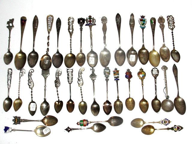36 Souvenir Spoons 25 Sterling Plus 11 Others (1 of 10)