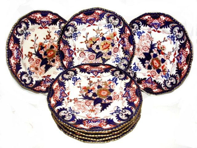 8 Royal Crown Derby King's Pattern Dinner Plates (1 of 5)