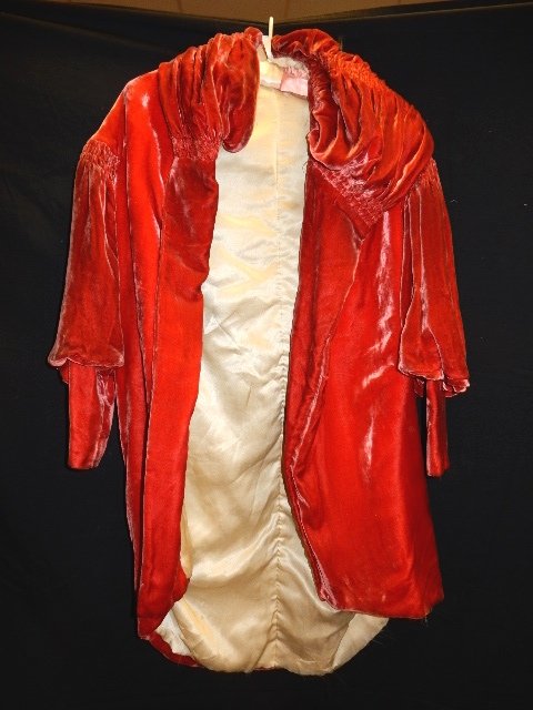 Victorian Red Poppy Velvet Type Jacket (1 of 9)