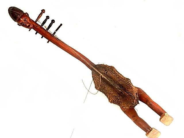 African Anthropomorphic Arched Figural Harp (1 of 8)