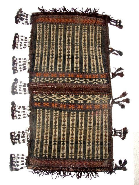 Fine Persian Double Saddle Bag Tassels & Shells (1 of 3)