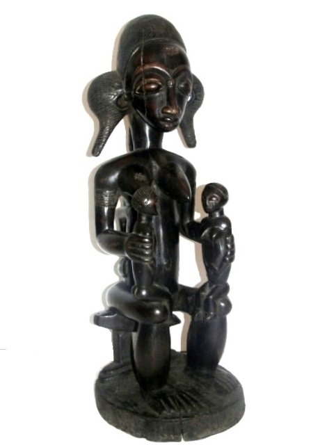Africa Baoule Seated Maternity Figure (1 of 10)