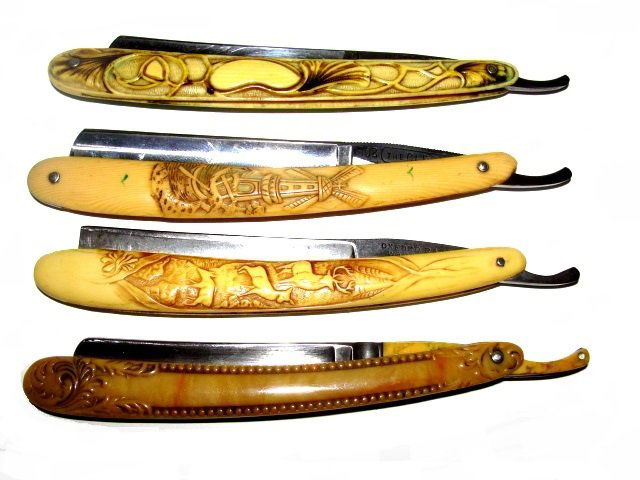 Collection Of Vintage Celluloid Straight Razors (1 of 7)