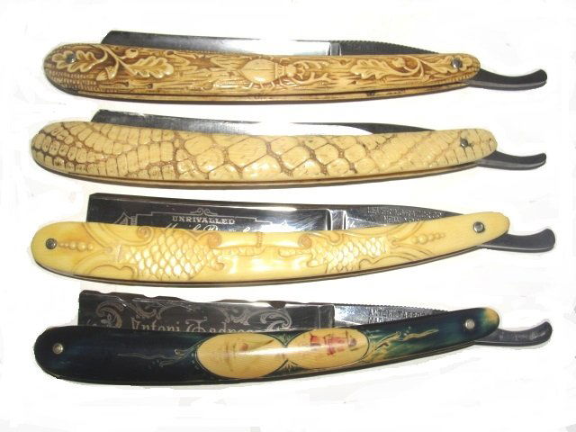 Collection Of Vintage Celluloid Straight Razors (1 of 8)