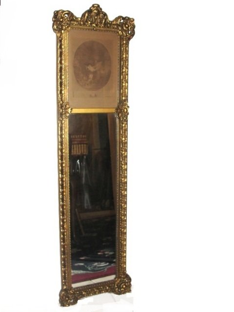 French Style Trameau Mirror w/ Romantic Scene (1 of 6)