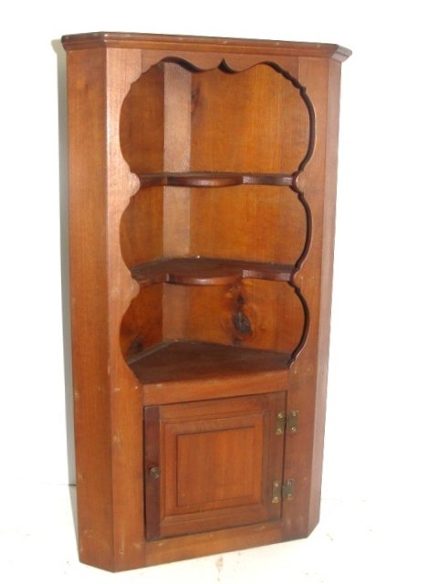Rare Childs Doll House Size Corner Cabinet (1 of 7)