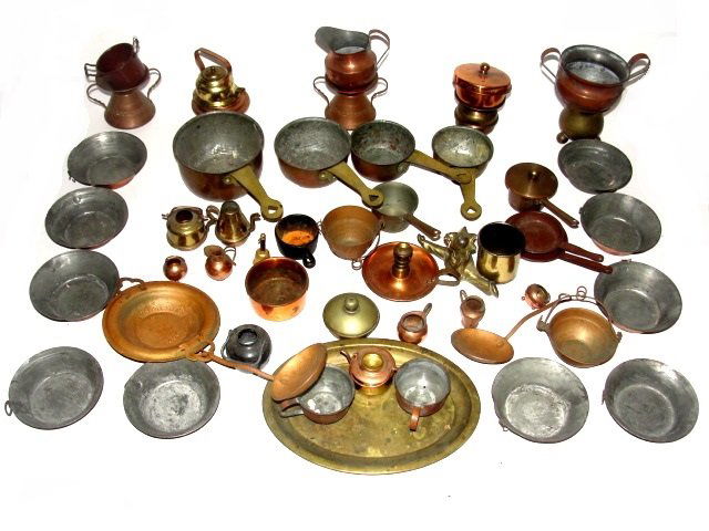 Children's Brass & Copper Kitchen Utensils (1 of 8)