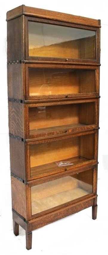 Macey Oak Five Section Barrister Bookcase (1 of 3)
