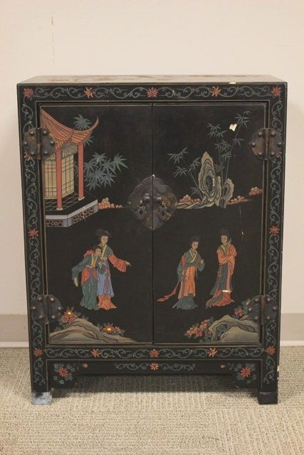 Small Chinese Export Bland Door Cabinet (1 of 6)