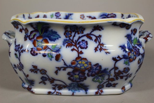 Antique Hand Embellished Ironstone Jardiniere (1 of 9)