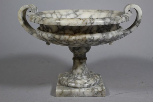 Two Piece French Marble Miniature Bird Bath (1 of 8)