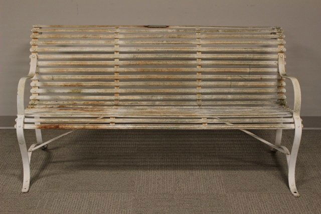 1920's Wrought Iron Park Bench 5' (1 of 7)