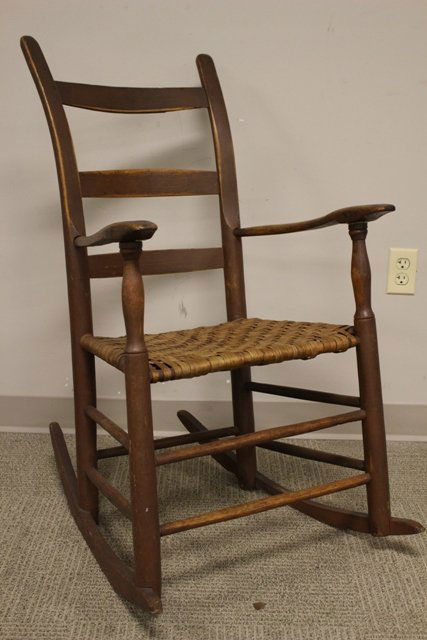 Early Country Splint Seat Arrow Back Rocker (1 of 9)