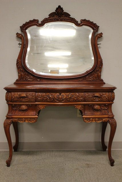 Empire Carved Mahogany Vanity (1 of 9)