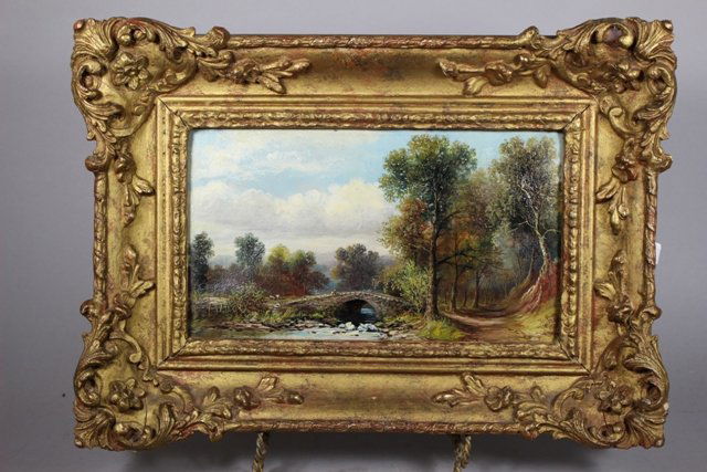 19th C. Oil on Canvas River Landscape (1 of 6)