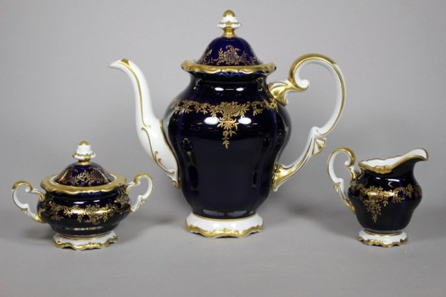 Weimar "Katherina" Porcelain Cobalt Tea Set (1 of 9)