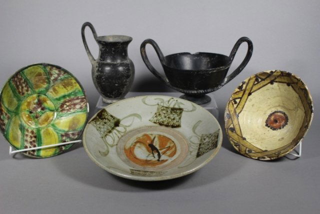 Five Piece Early Persian Pottery Lot (1 of 9)