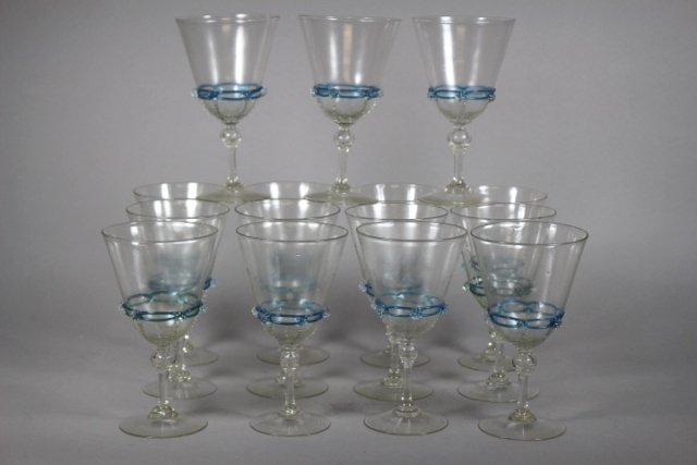 13 Piece 19th Century Venetian Glasses (1 of 6)