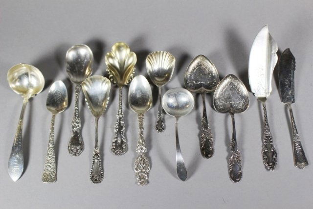 12 Sterling Silver Serving Pcs - Sugar Spoons (1 of 1)