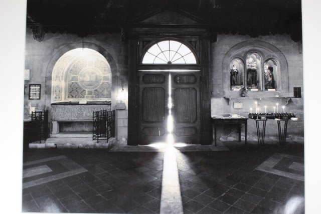 Linda Butler (American, 20th Century): Linda Butler (American, 20th century) black and white photograph, "Cross, Lucca," 1/15, signed recto. 16" x 20", frame 22 1/4" x 27 1/2".