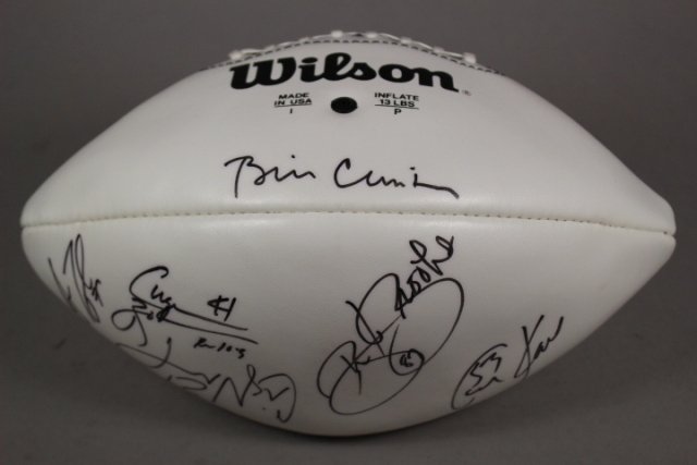 Green Bay Packers Signed Football w/ Favre, Holmgren, (1 of 7)