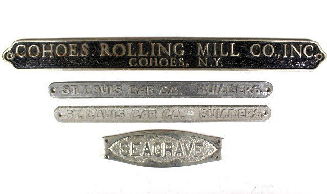 Cohoes Rolling Mill Co. and St. Louis Car Co. Plaques (1 of 8)