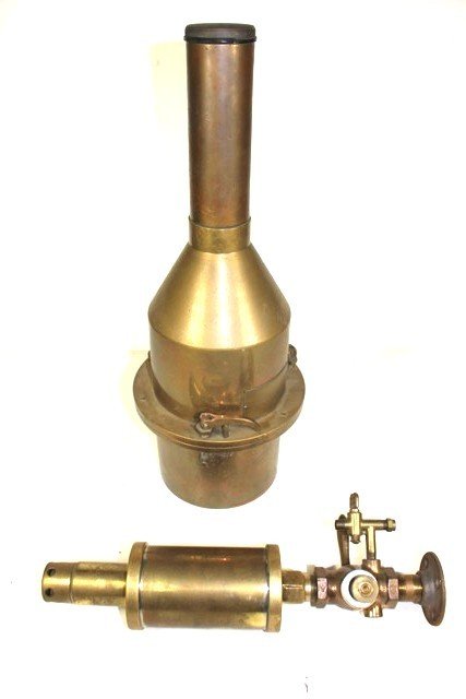 Vintage Roll-A-Meter and Hoffman Vapor Valve No. 11: Vintage Roll-A-Meter, 220, is used to determine the air content of concrete mixes, H 20" x D 8". Vintage Hoffman Vapor Valve, CT, No. 11, H 15.5". Good conditions.