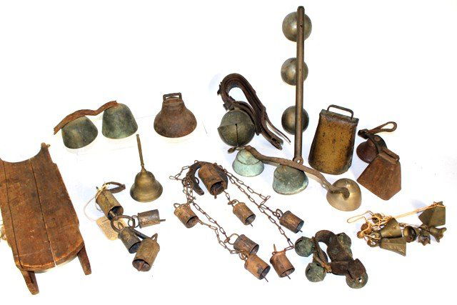 Large Collection of Sleigh Bells, Cow Bells and Brass (1 of 8)