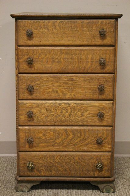 ca. 1910 Oak Six Drawer Chest (1 of 7)