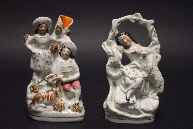 19th C. Staffordshire Figural Spill Vase and Highlander (1 of 9)