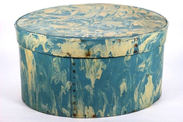 ca. 1850 Over Painted Bandbox (1 of 9)