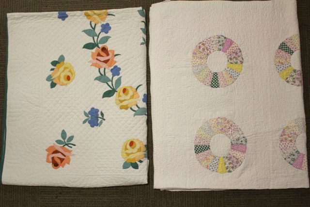 Two Hand Stitched Country Primitive Quilts (1 of 9)