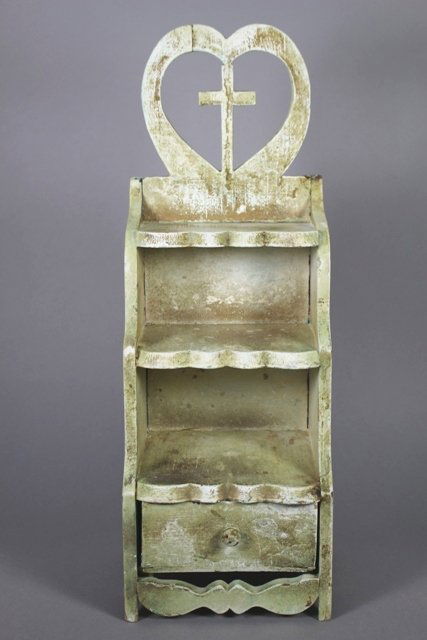 Late 19th C. Tramp Art Paint Decorated Miniature Altar (1 of 7)