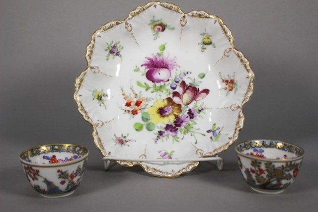 Meissen Handless Tea Cups and Dresden Porcelain Bowl (1 of 6)