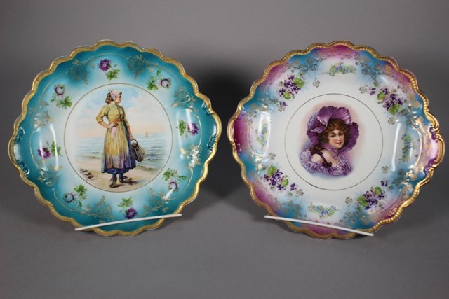Two Victorian Transferware Portrait Plates (1 of 6)