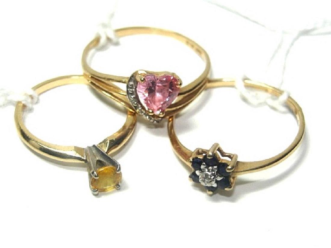 Gold Gemstone Birth Rings 2-10kt. & 14kt. Gold (1 of 4)