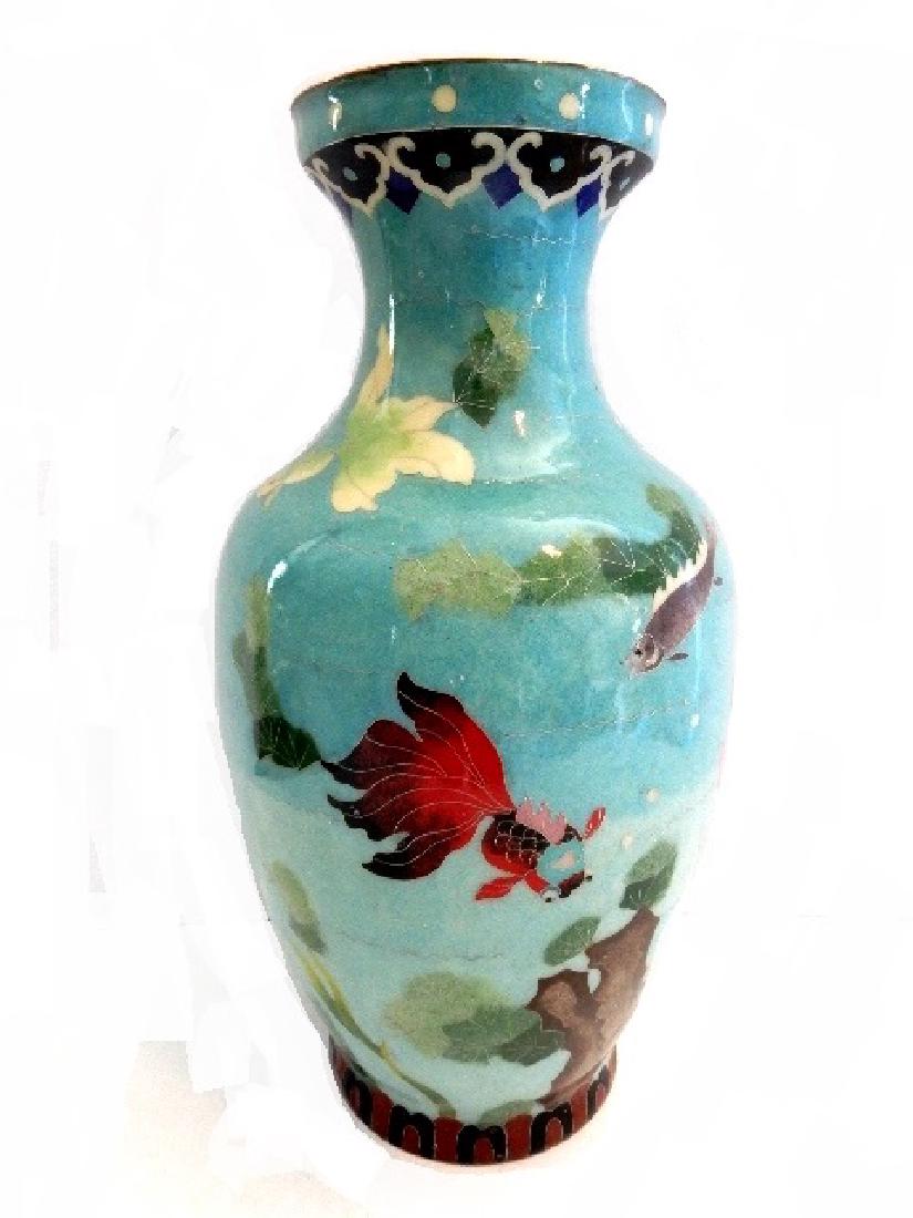 Totai-Shippo Cloisonne And Enameled Fish Vase (1 of 8)