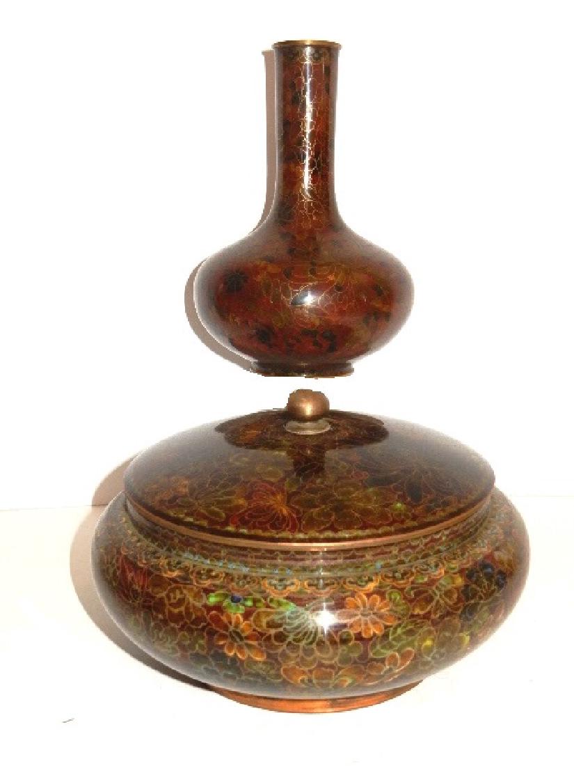 Cloisonne Enameled Decorated Jar And Vase (1 of 9)