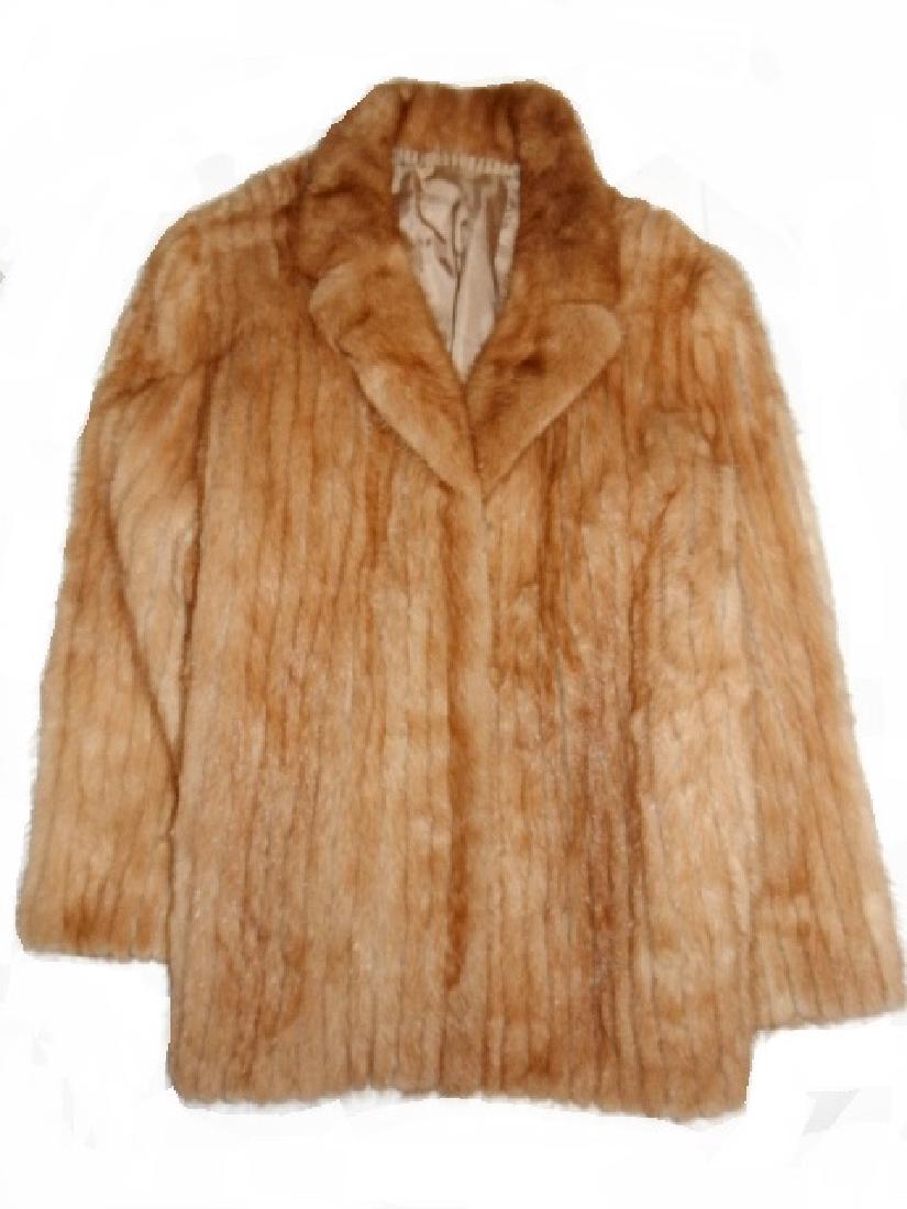 Ladies Mink Swing Jacket Ca. 1960-80's Size 12 (1 of 10)