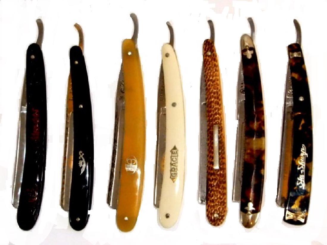 Vintage Straight Razors - Five Gold Etched Blades (1 of 9)