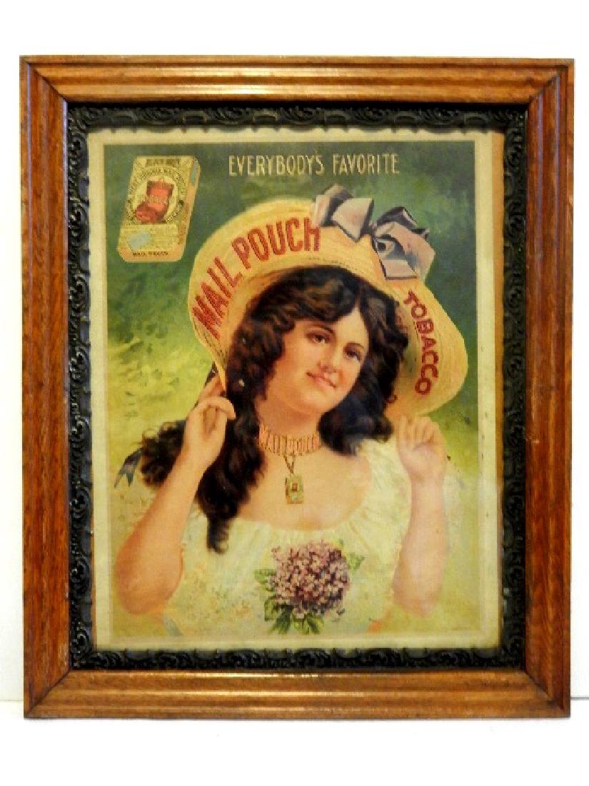 Framed Mail Pouch Tobacco Advertising Litho (1 of 6)